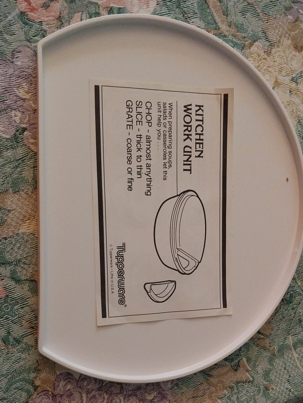 Tupperware White & Green Kitchen Work Unit